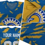 personalized san jose state spartans stripe block blue jersey best selling