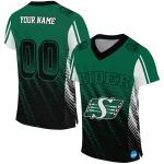 personalized saskatchewan roughriders halftone flow green black jersey best selling