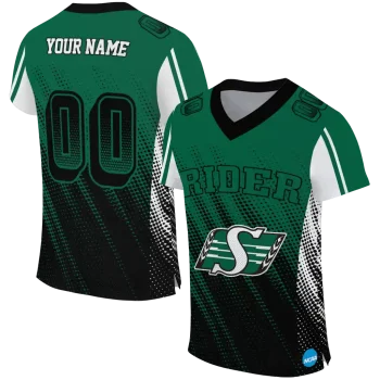 personalized saskatchewan roughriders halftone flow green black jersey best selling