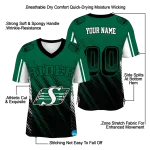 personalized saskatchewan roughriders halftone flow green black jersey best selling