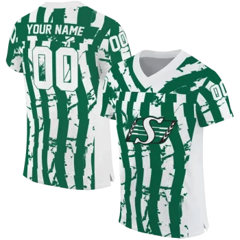 personalized saskatchewan roughriders stripe splatter green jersey best selling