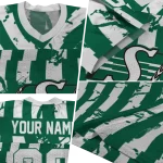 personalized saskatchewan roughriders stripe splatter green jersey best selling