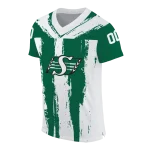 personalized saskatchewan roughriders striped texture green jersey best selling