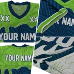 personalized seattle seahawks dripping flames blue white jersey best selling