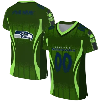 personalized seattle seahawks dynamic dots green jersey best selling