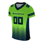 personalized seattle seahawks halftone sweep green black jersey best selling