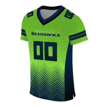 personalized seattle seahawks halftone sweep green black jersey fashion forward