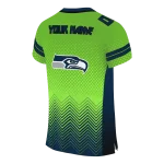 personalized seattle seahawks halftone sweep green black jersey best selling