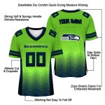 personalized seattle seahawks halftone sweep green black jersey best selling