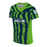 personalized seattle seahawks stripe splatter blue jersey best selling