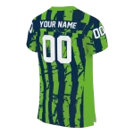 personalized seattle seahawks stripe splatter blue jersey best selling