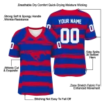 personalized smu mustangs art stripe blue jersey best selling
