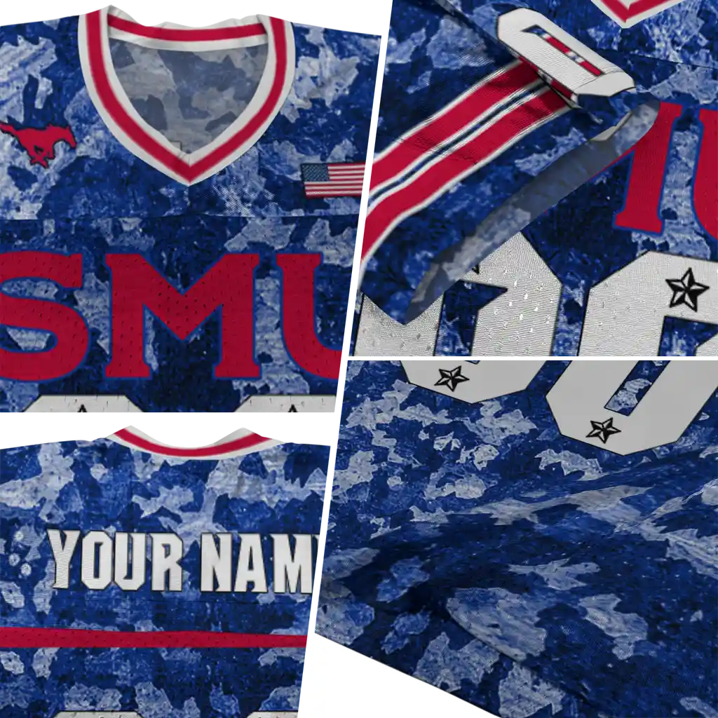 personalized smu mustangs camouflage abstract blue jersey new arrival personalized smu mustangs camouflage abstract blue jersey new arrival