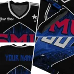 personalized smu mustangs halftone slant blue black jersey best selling