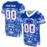 personalized smu mustangs mirrored pattern blue jersey best selling