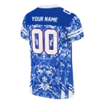 personalized smu mustangs mirrored pattern blue jersey best selling