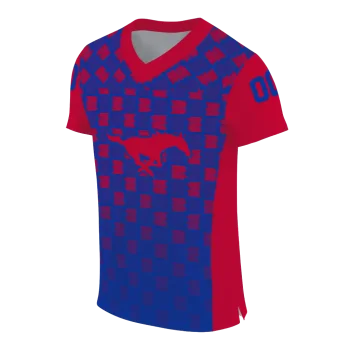 personalized smu mustangs stacked rectangle blue jersey fashion forward