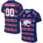 personalized south alabama jaguars layered grids blue jersey best selling
