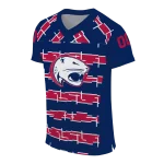 personalized south alabama jaguars layered grids blue jersey best selling