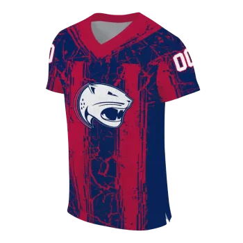 personalized south alabama jaguars rugged stripes blue jersey fashion forward
