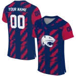 personalized south alabama jaguars stripe block blue jersey best selling