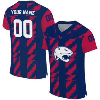 personalized south alabama jaguars stripe block blue jersey best selling