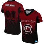 personalized south carolina gamecocks halftone flow garnet black jersey best selling