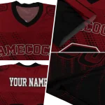 personalized south carolina gamecocks halftone flow garnet black jersey best selling