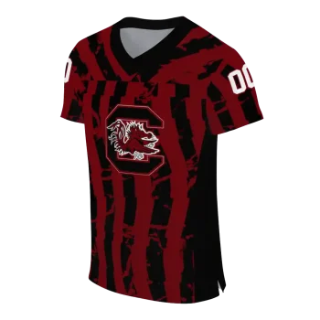 personalized south carolina gamecocks stripe splatter garnet jersey fashion forward