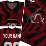 personalized south carolina gamecocks stripe splatter garnet jersey best selling