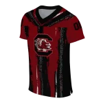 personalized south carolina gamecocks striped texture garnet jersey best selling