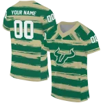 personalized south florida bulls art stripe green jersey best selling