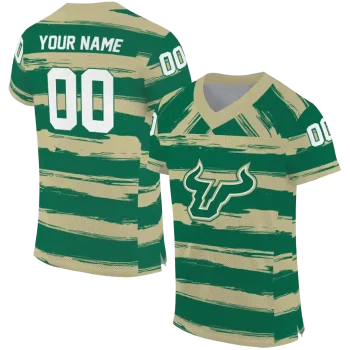 personalized south florida bulls art stripe green jersey best selling