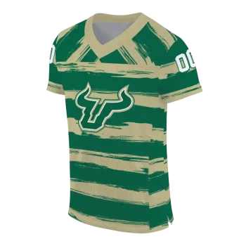 personalized south florida bulls art stripe green jersey fashion forward