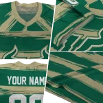 personalized south florida bulls art stripe green jersey best selling