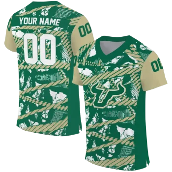 personalized south florida bulls camo shatter green jersey best selling