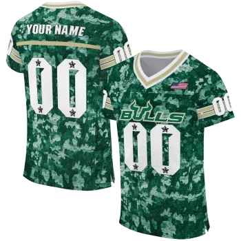 personalized south florida bulls camouflage abstract green jersey best selling
