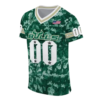 personalized south florida bulls camouflage abstract green jersey fashion forward