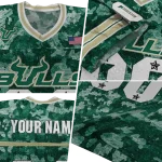 personalized south florida bulls camouflage abstract green jersey best selling