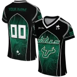 personalized south florida bulls halftone slant green black jersey best selling