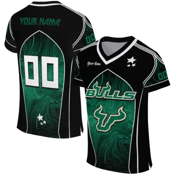 personalized south florida bulls halftone slant green black jersey best selling