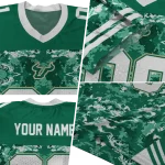 personalized south florida bulls mirrored pattern green jersey best selling