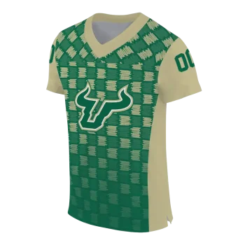 personalized south florida bulls stacked rectangle green jersey fashion forward