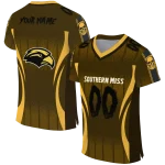 personalized southern miss golden eagles dynamic dots gold jersey best selling