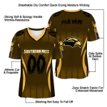 personalized southern miss golden eagles dynamic dots gold jersey best selling