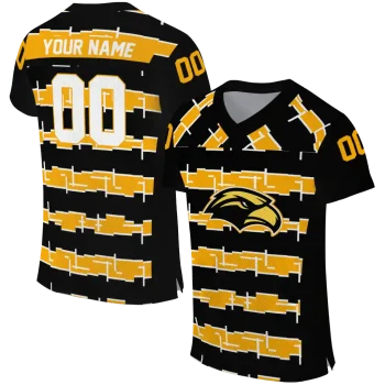 personalized southern miss golden eagles layered grids black jersey best selling