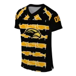 personalized southern miss golden eagles layered grids black jersey best selling