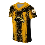 personalized southern miss golden eagles rugged stripes black jersey best selling