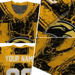 personalized southern miss golden eagles rugged stripes black jersey best selling