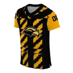 personalized southern miss golden eagles stripe block black jersey best selling